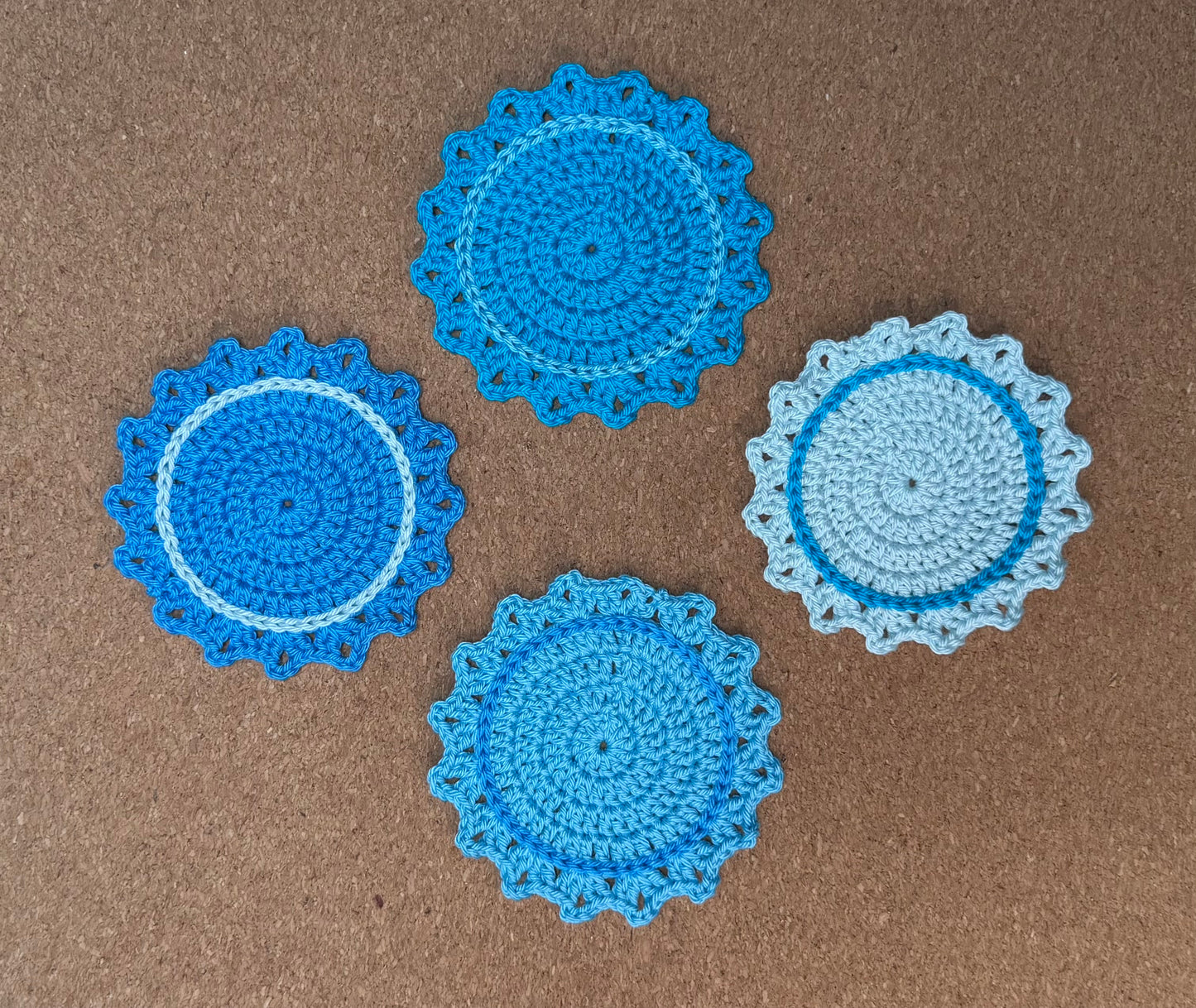 Blue Round Coasters
